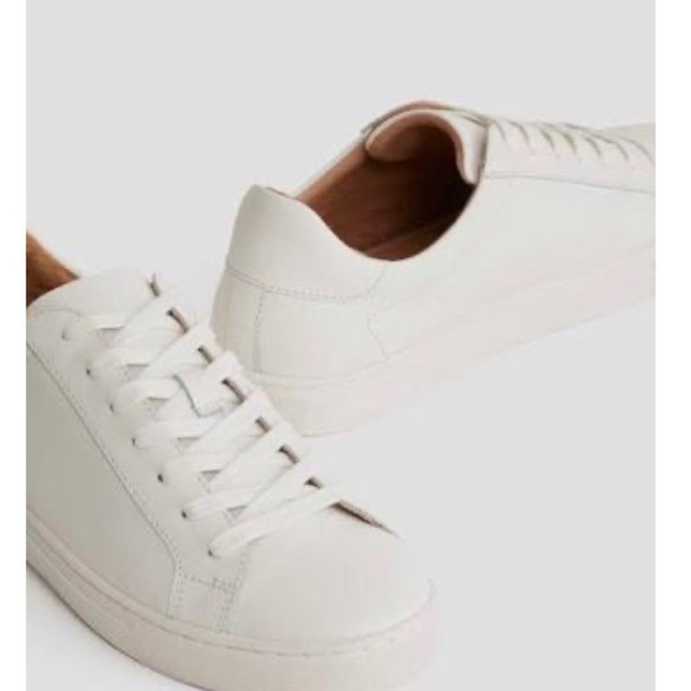 Quince 9.5 Women's 100% Leather Everyday Sneaker White Minimalist Neutral